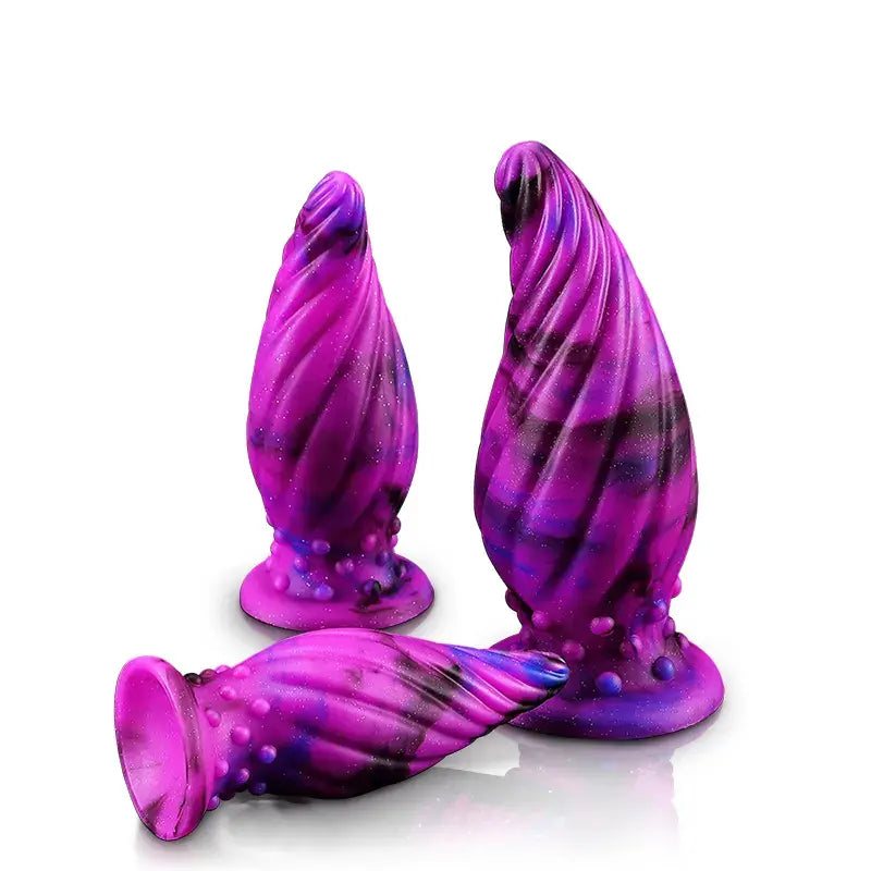 3 Pcs 3 Size Purple Silicone Butt Plug Set