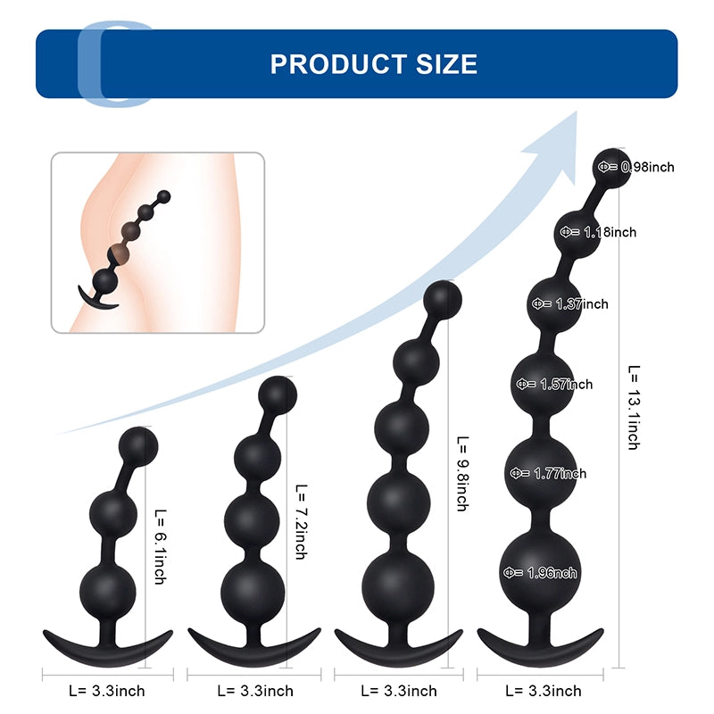 Soft Silicone Multi-Size Anal Beads