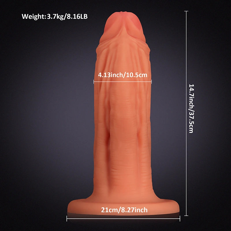 14.7Inch Ultra Thick Soft Liquid Silicone Dildo