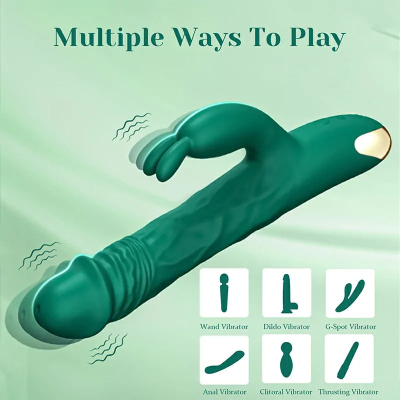 3 In 1 Powerful Vibrating Thrusting Vibrator