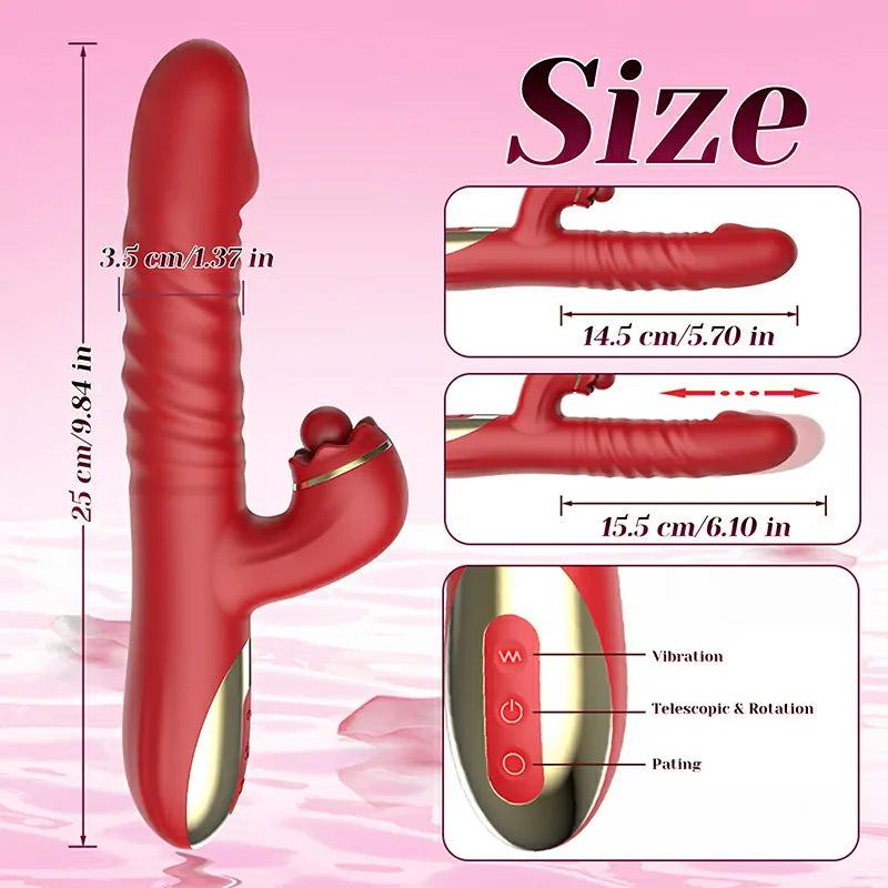 2 In 1 G Spot Stimulator Thrusting Vibrator