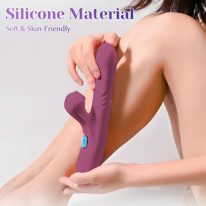 LED Display Sucking Heating Thrusting Vibrator