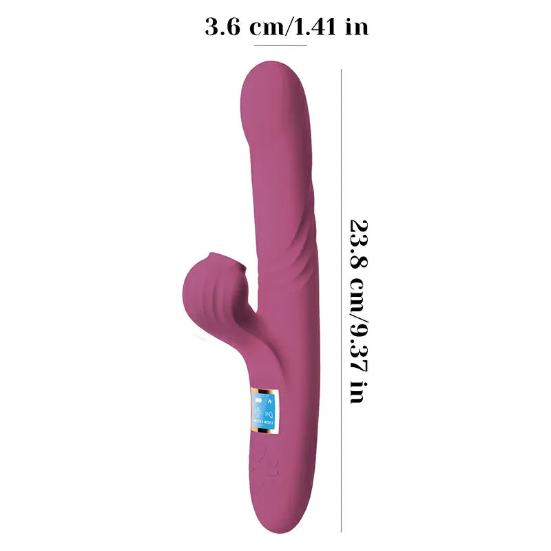 LED Display Sucking Heating Thrusting Vibrator