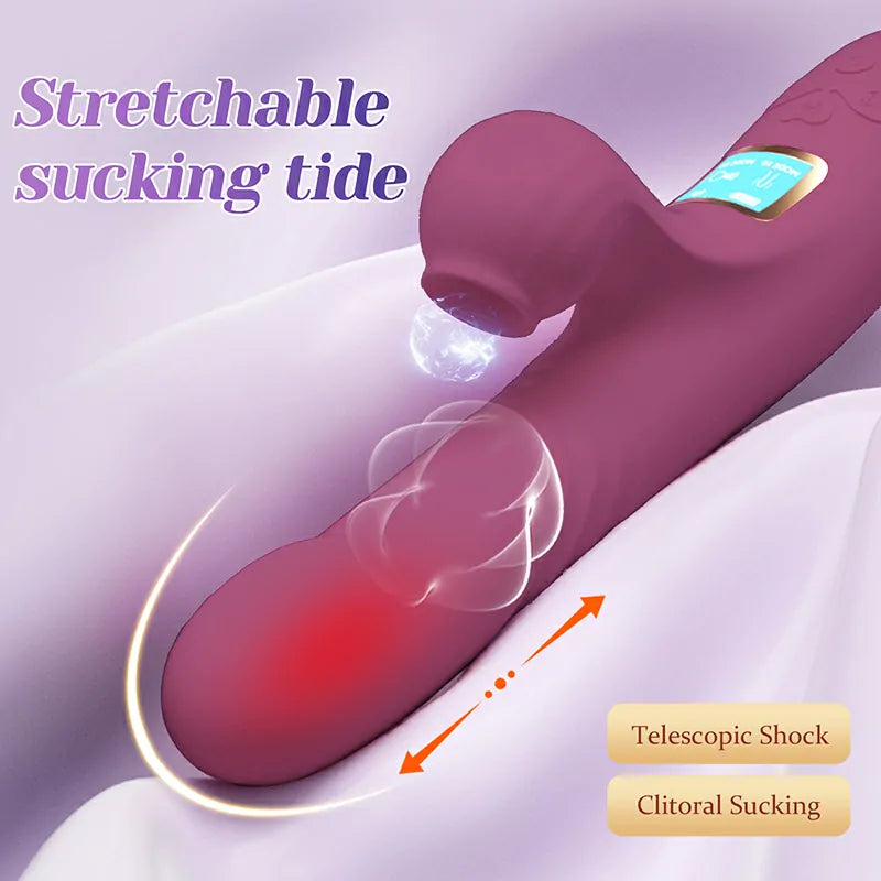 LED Display Sucking Heating Thrusting Vibrator