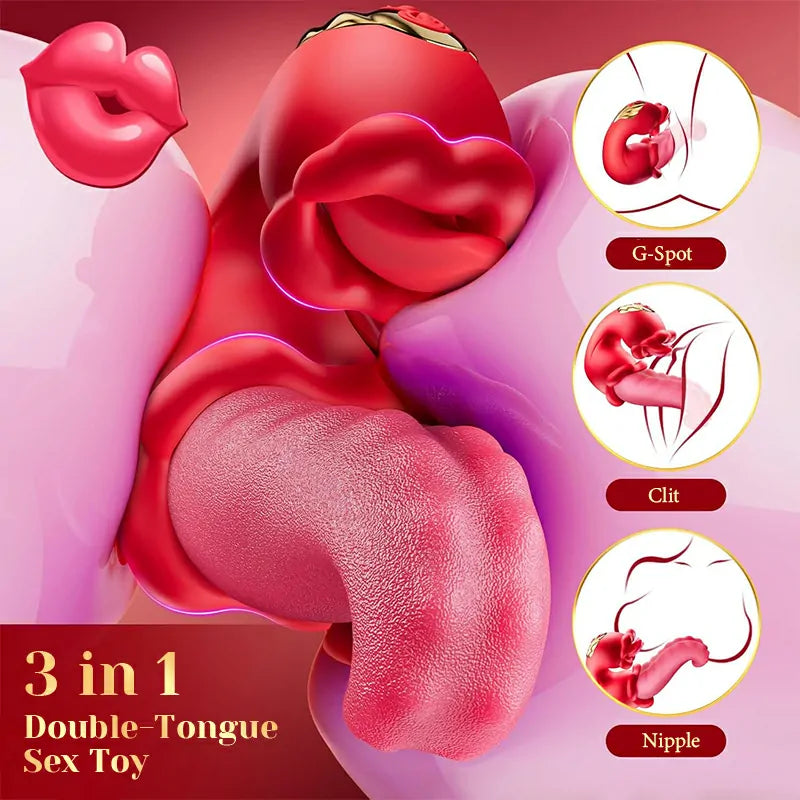 3  ln 1 Strong Licking & Swing Vibrating Tongue Vibrator