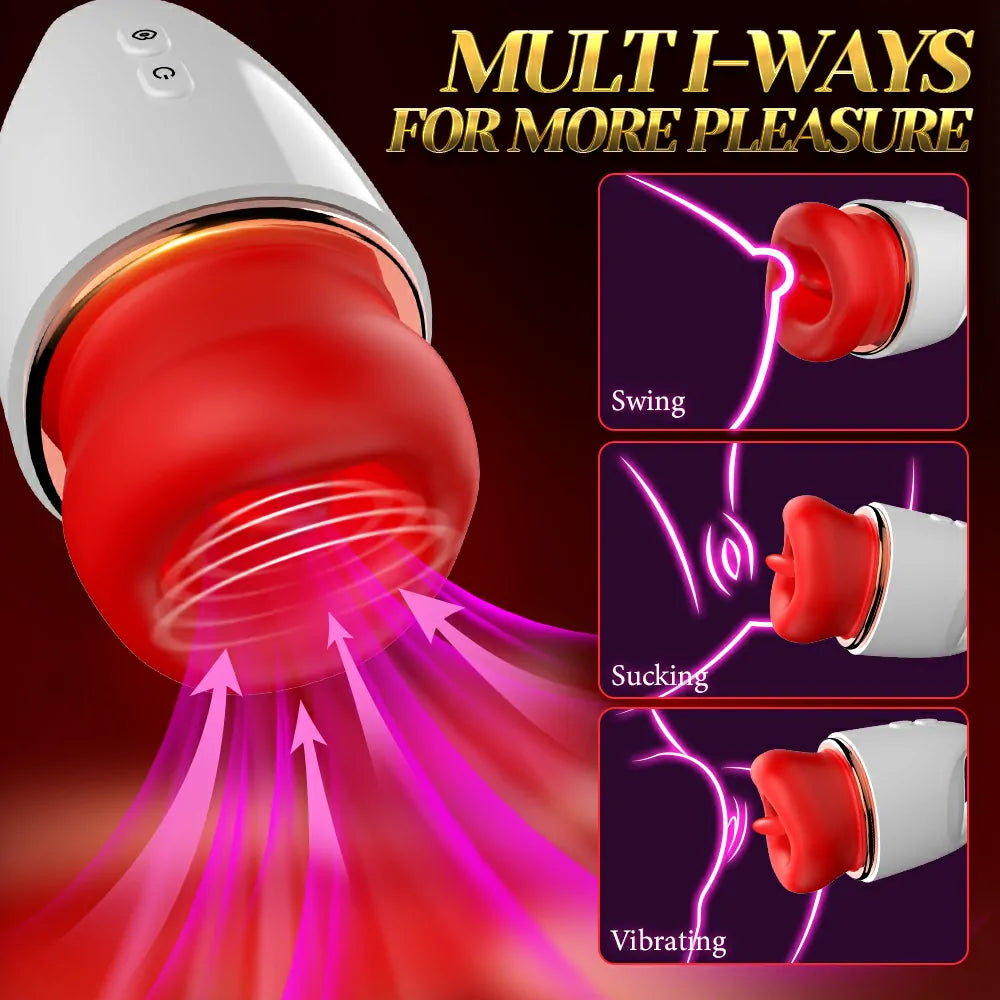 10 Vibration & Licking Swing Modes Tongue Vibrator