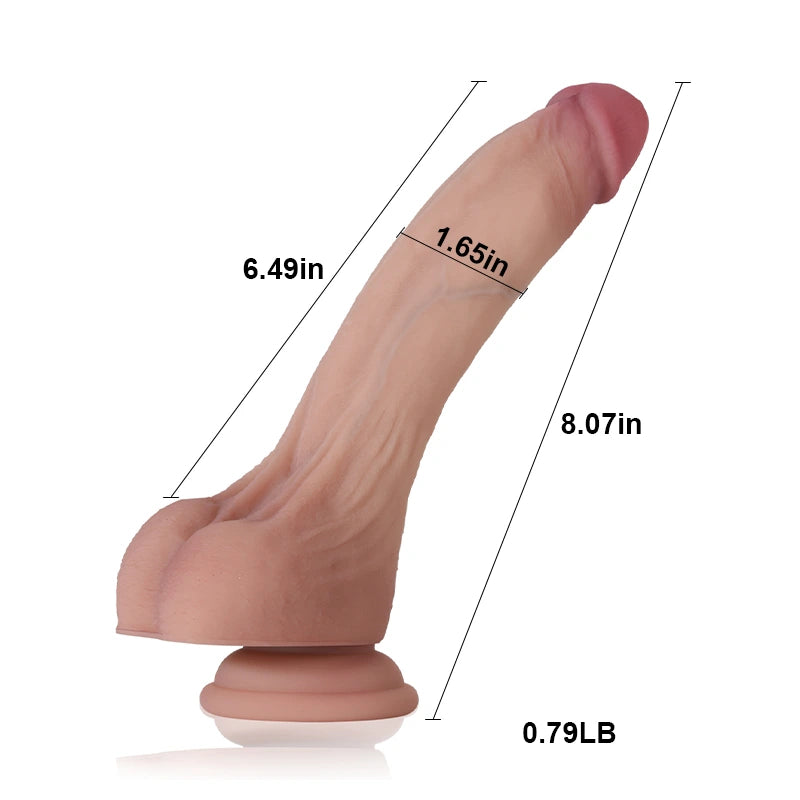 8.07Inch Ultra Realistic Liquid Silicone Dildo