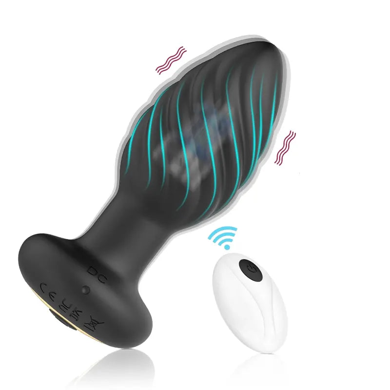 Silicone Butt Plug 10 Vibration Wireless Remote Control Easy To Use