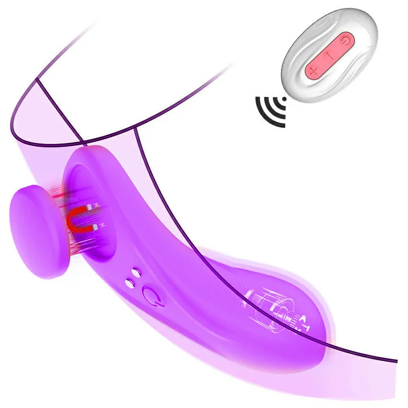 7-Mode Vibrating Wearable Vibrator with Magnetic Clip & App Remote Control