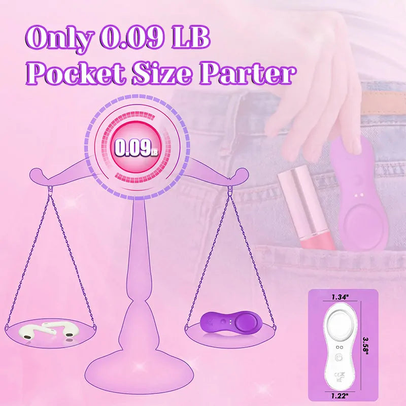 7-Mode Vibrating Wearable Vibrator with Magnetic Clip & App Remote Control