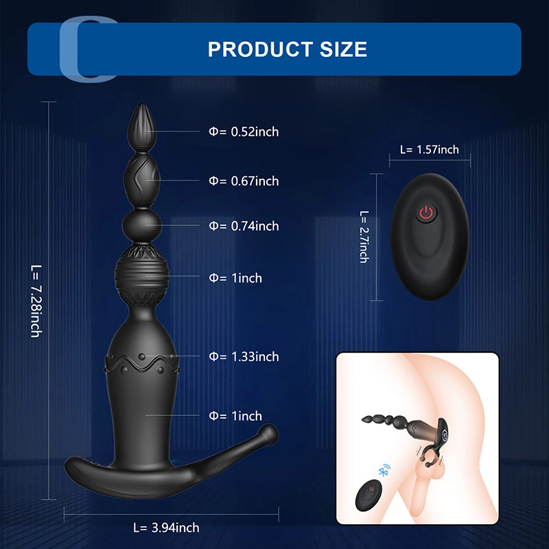 3 in 1 Multifunctional Anal Beads With APP Interactive