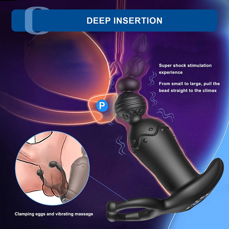 3 in 1 Multifunctional Anal Beads With APP Interactive