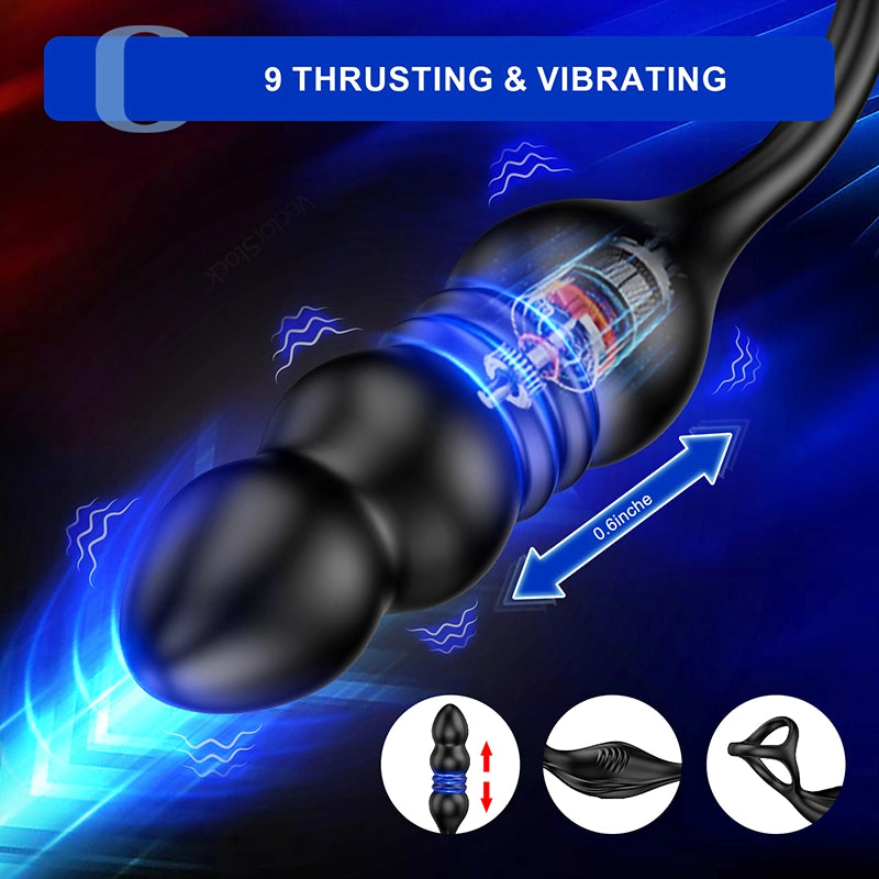 9 Vibration For Male Anal Beads Massager