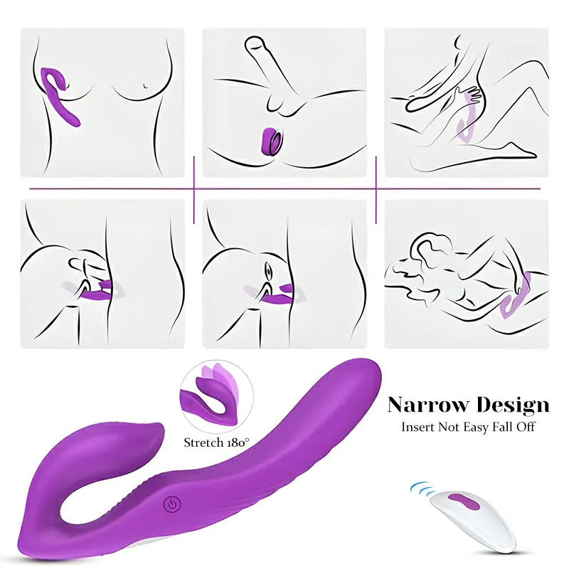 9-Speed Double-End Remote Control Clit Vibrator