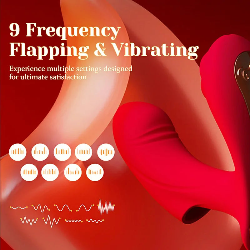 APP Control Flapping & Vibrating Finger Vibrator