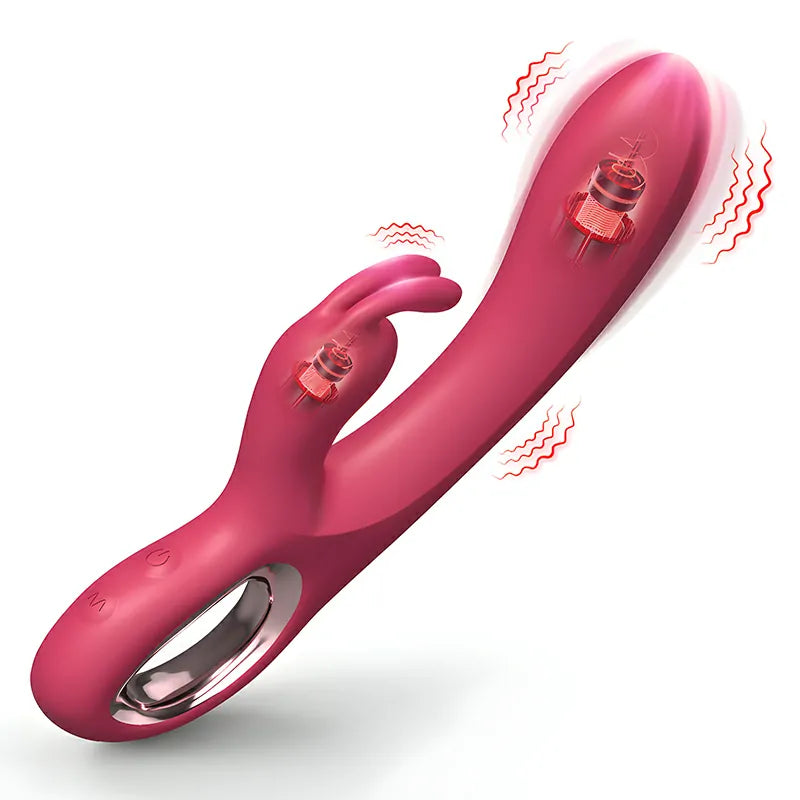 10 Powerful Vibrating Tapping Silicone Rabbit Vibrator