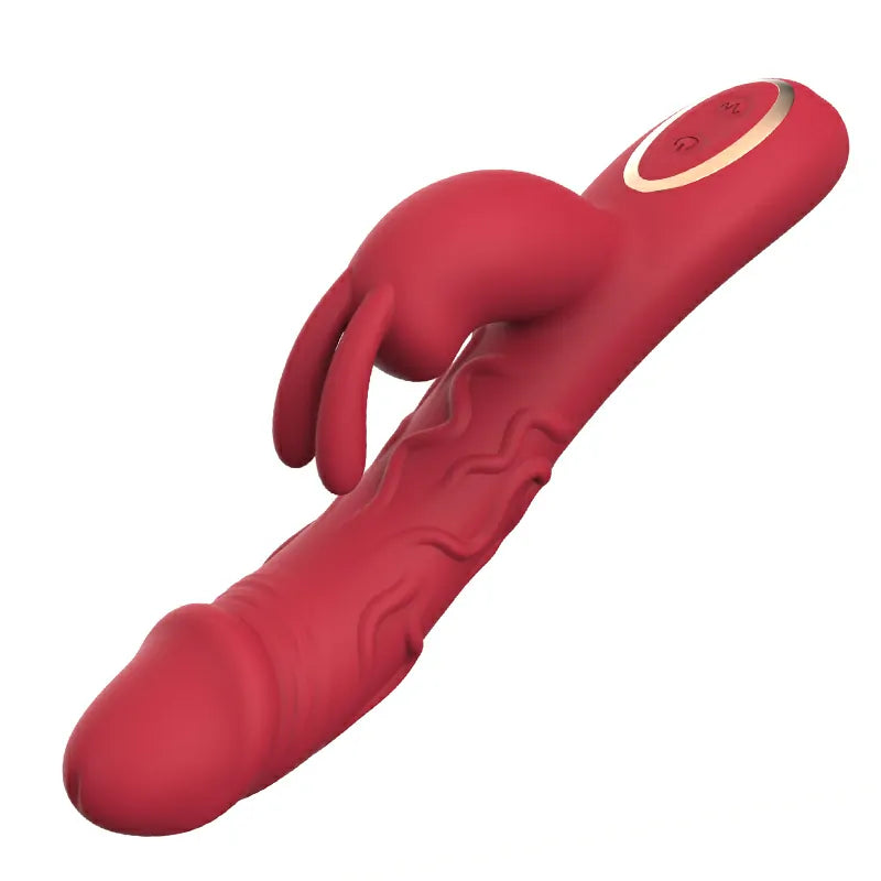 Bunny Vibrator 10 Vibrating Tapping with Textured Dildo