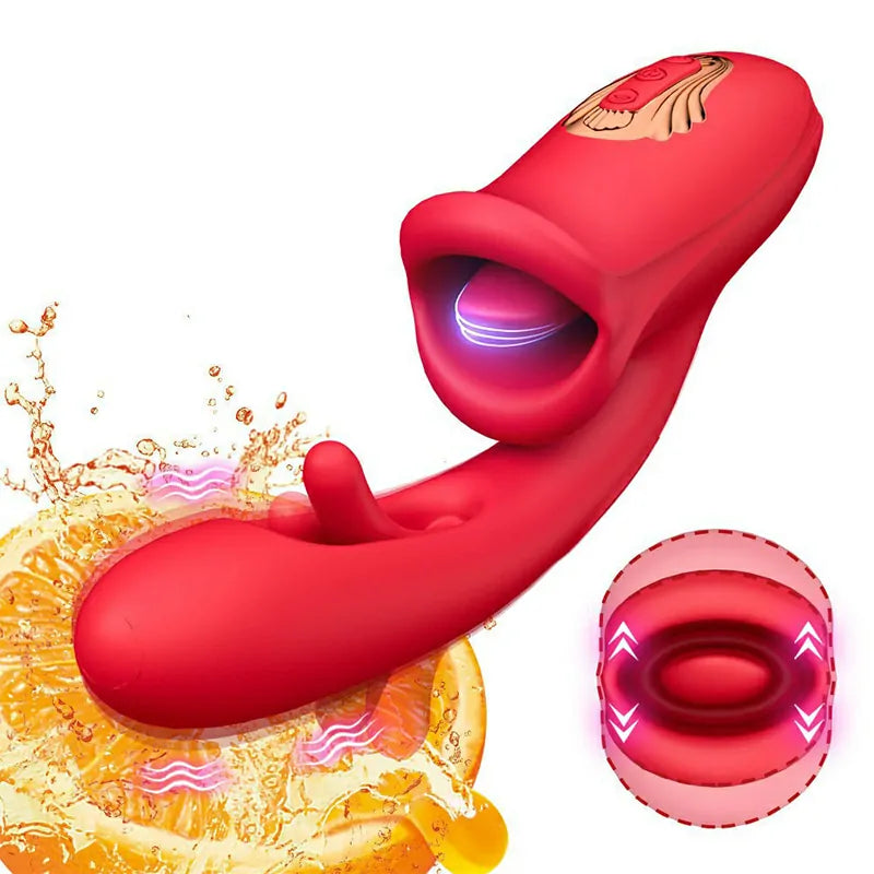 3 In 1 Licking Vibration Tapping Clit Sucking Vibrator