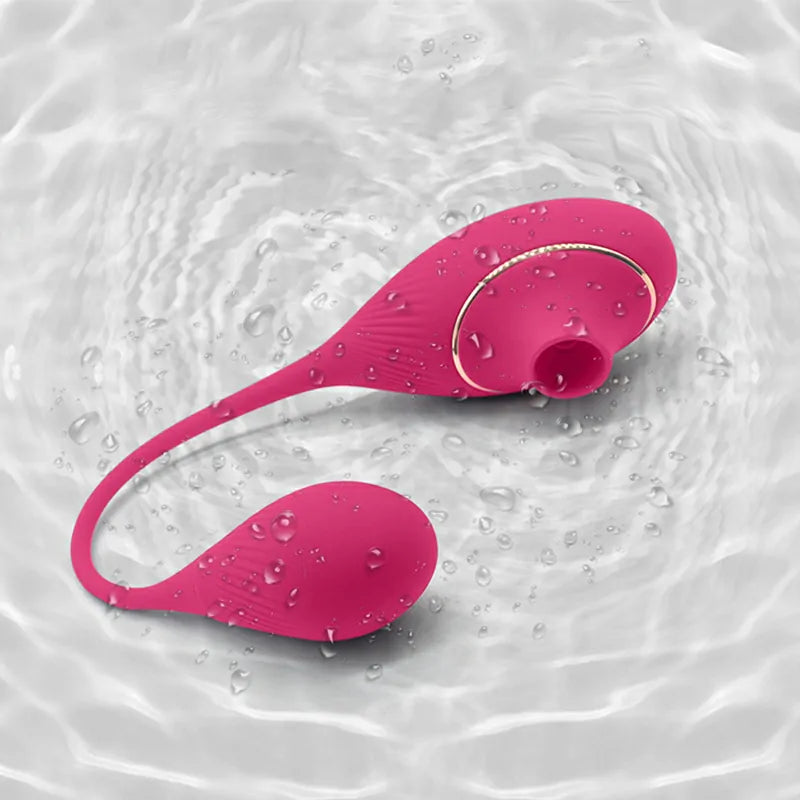 Portable Double-Head Clit Vibrator with Sucking & Vibration Stimulation