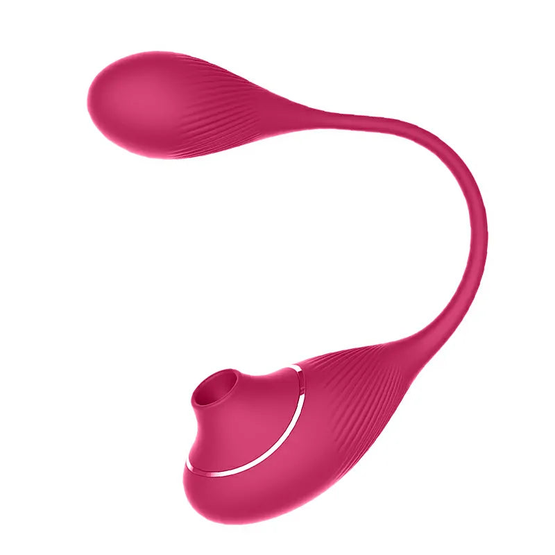 Portable Double-Head Clit Vibrator with Sucking & Vibration Stimulation