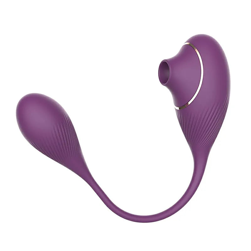 Portable Double-Head Clit Vibrator with Sucking & Vibration Stimulation