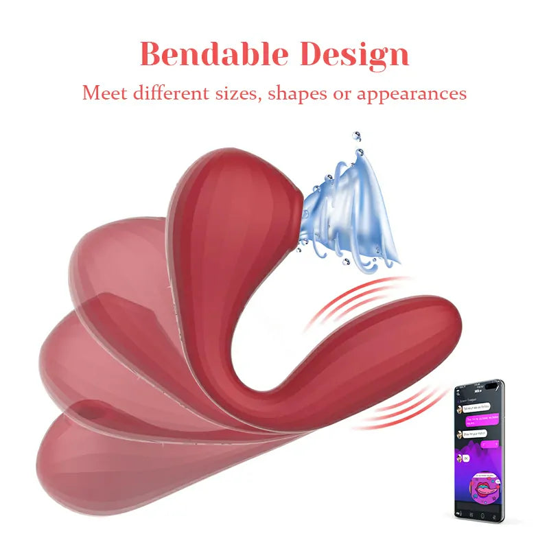 App-Controlled Portable Rechargeable Sucking Clitoral Vibrator