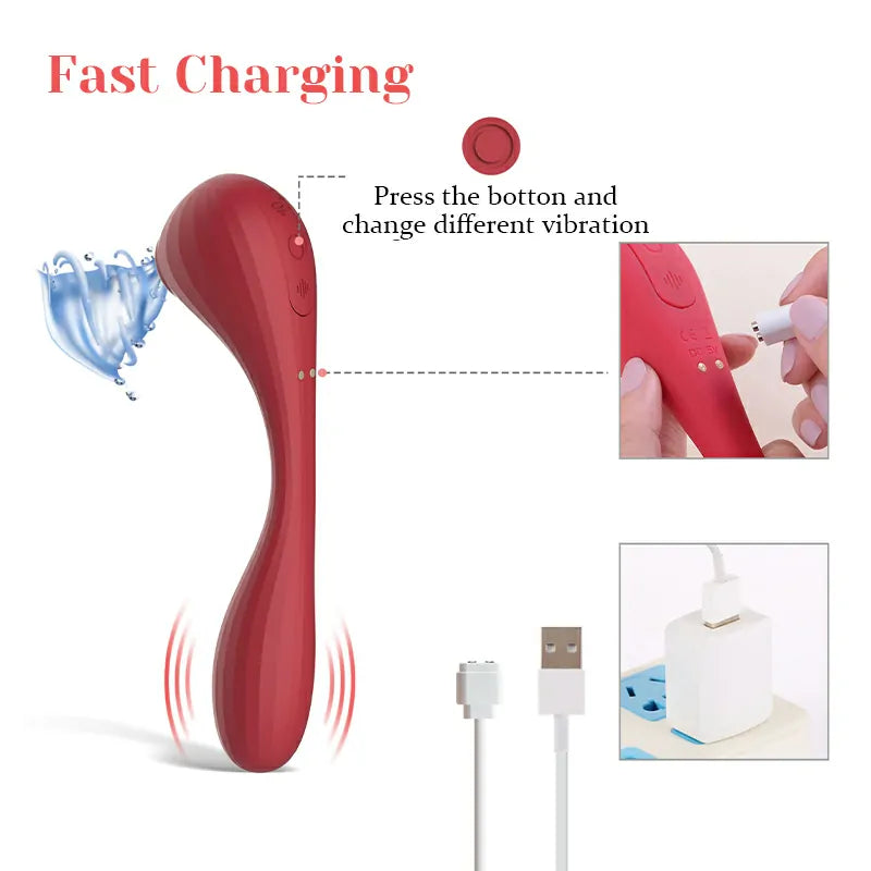 App-Controlled Portable Rechargeable Sucking Clitoral Vibrator