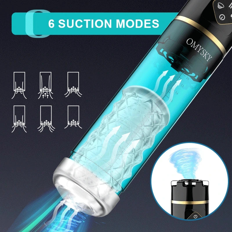 2 in 1 Automatic Male Masturbator Licking Vibrating Cup Penis Pump