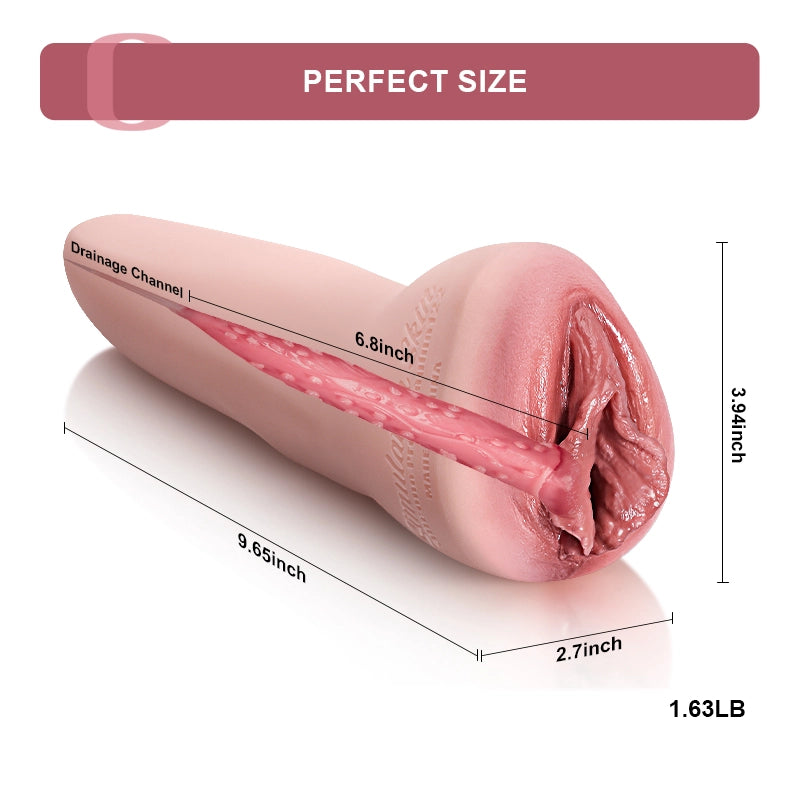 1.63lb Silicone Pocket Pussy With Internal Particles