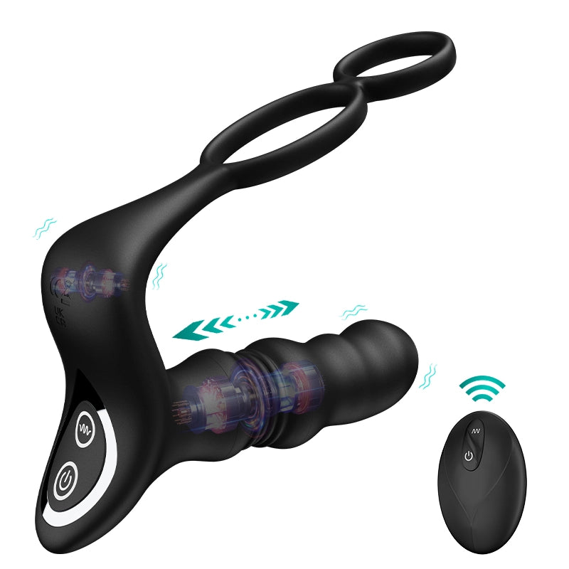 Wearable Prostate Massager 9 Thrusting Vibrating Remote Control