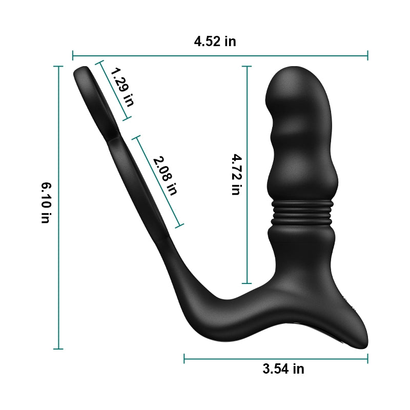 Wearable Prostate Massager 9 Thrusting Vibrating Remote Control