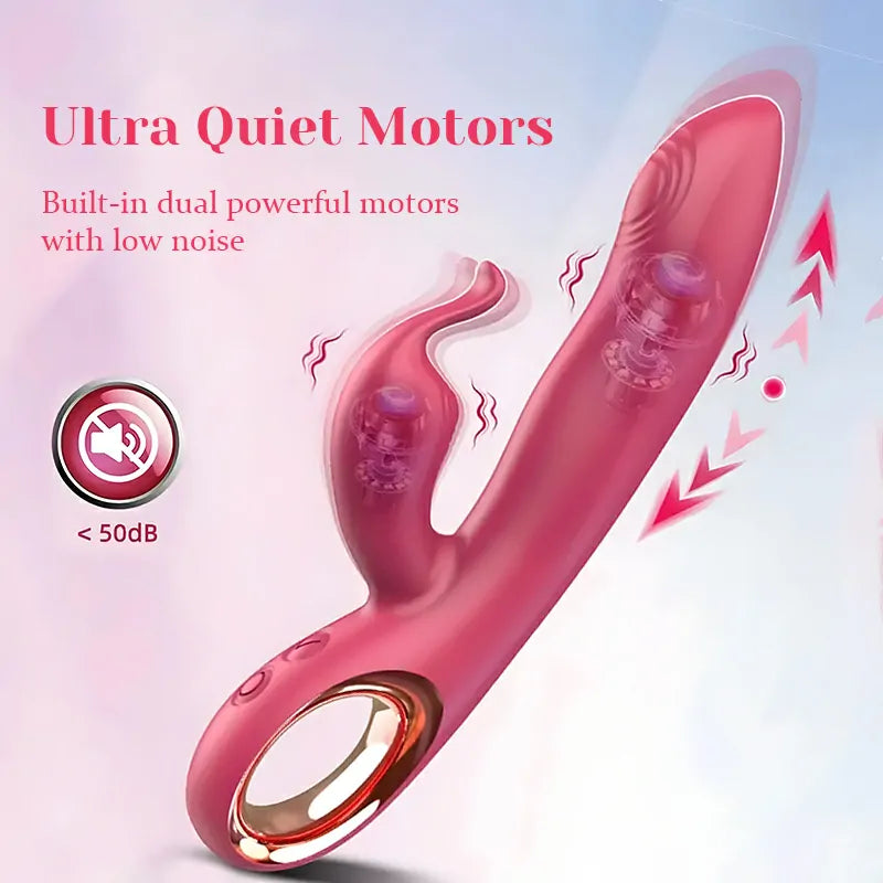 Rabbit Ears Vibrator 10 Modes Thrusting Tapping Vibrating