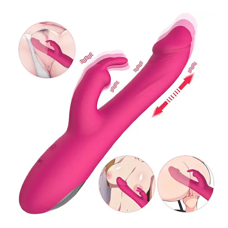 Dual Stimulation Rabbit Vibrator with Multi Thrusting Vibrating