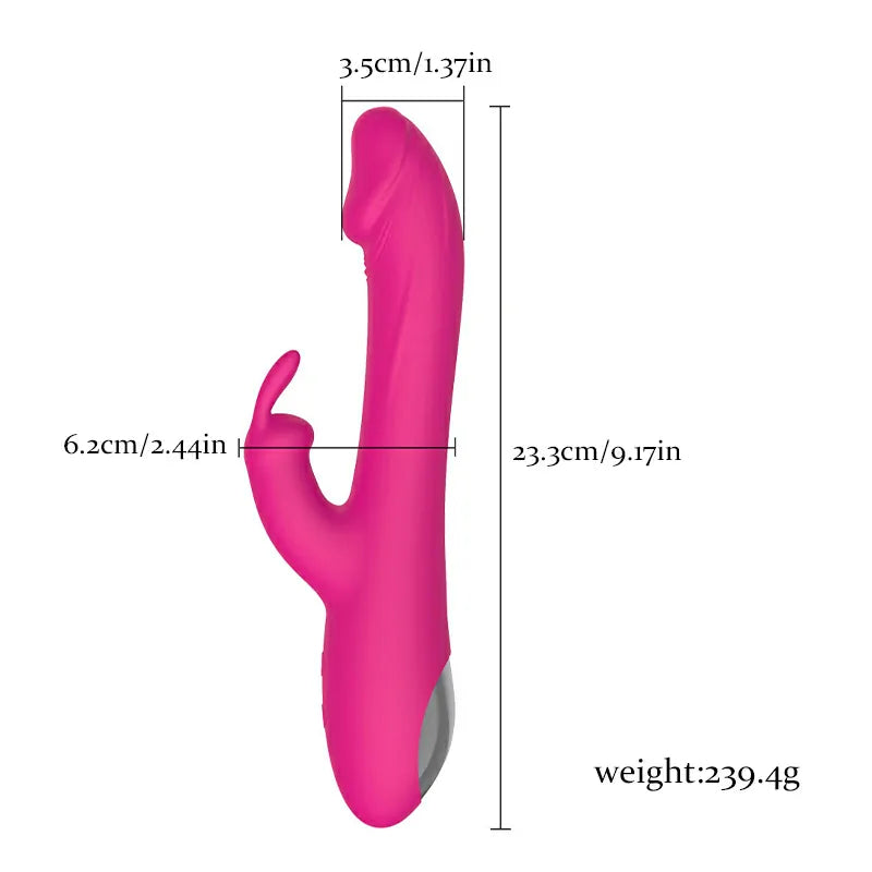 Dual Stimulation Rabbit Vibrator with Multi Thrusting Vibrating