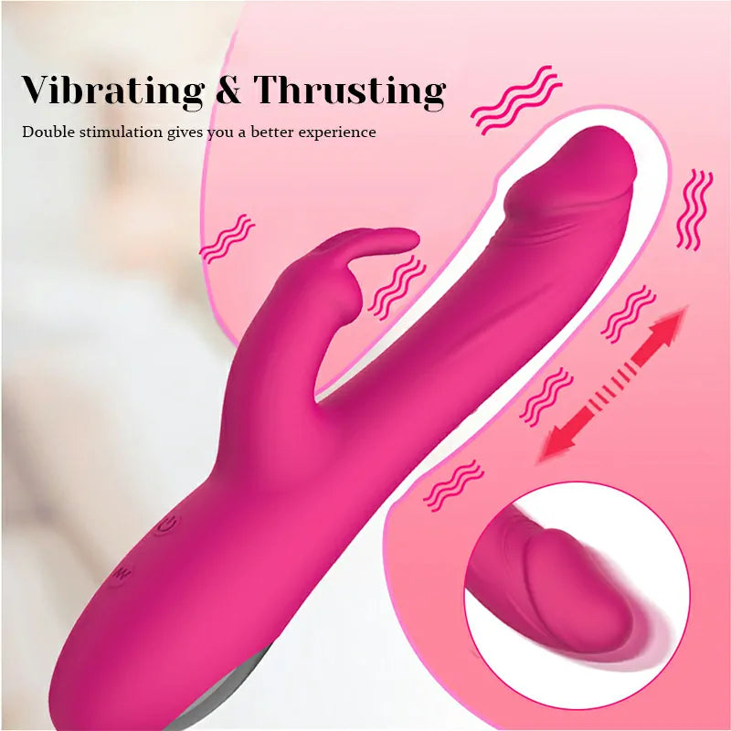 Dual Stimulation Rabbit Vibrator with Multi Thrusting Vibrating