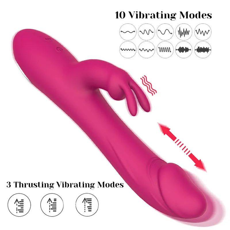 Dual Stimulation Rabbit Vibrator with Multi Thrusting Vibrating