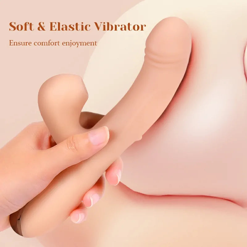 2 In 1 Thrusting Sucking Vibration Heating Clit Vibrator