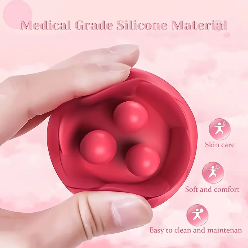 Rose Vibrator with Three Stimulator Beads