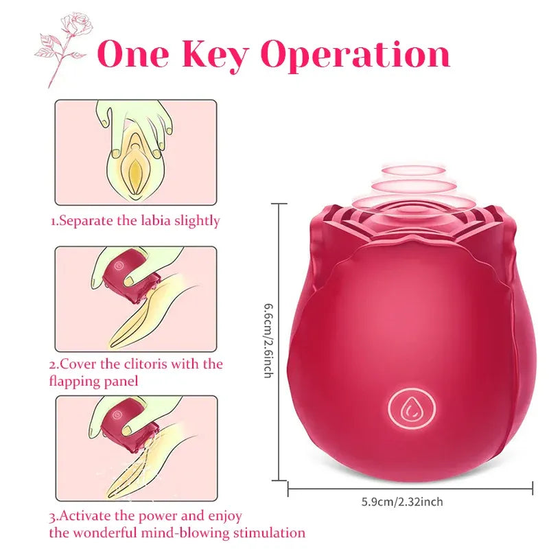 Classic Rose Vibrator with 10 Frequency Vibrating Modes