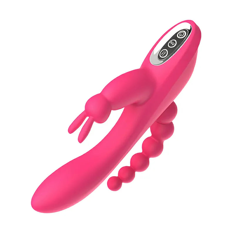 3 In 1 Rabbit Vibrator 7 Vibrating Clitorial G Spot Anal Stimulator