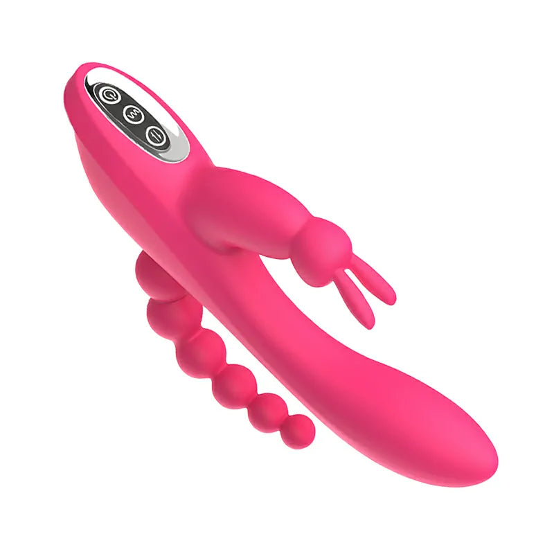 3 In 1 Rabbit Vibrator 7 Vibrating Clitorial G Spot Anal Stimulator