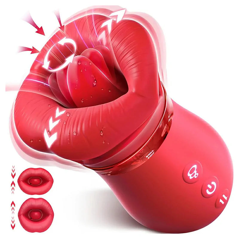 Rechargeable Silicone Vibrator Tongue Sucking Vibrator