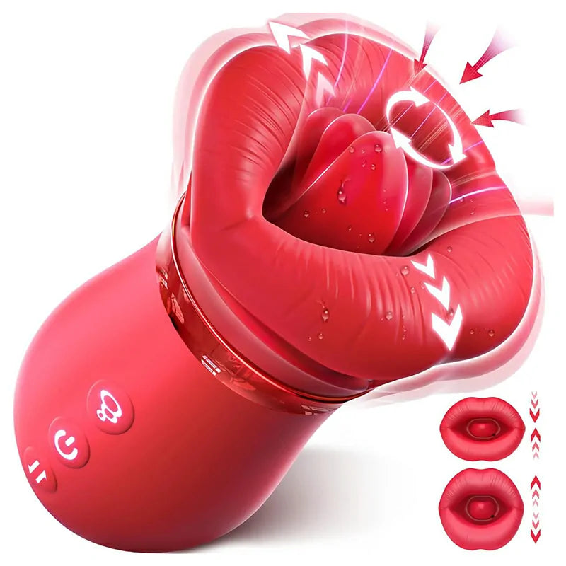 Rechargeable Silicone Vibrator Tongue Sucking Vibrator