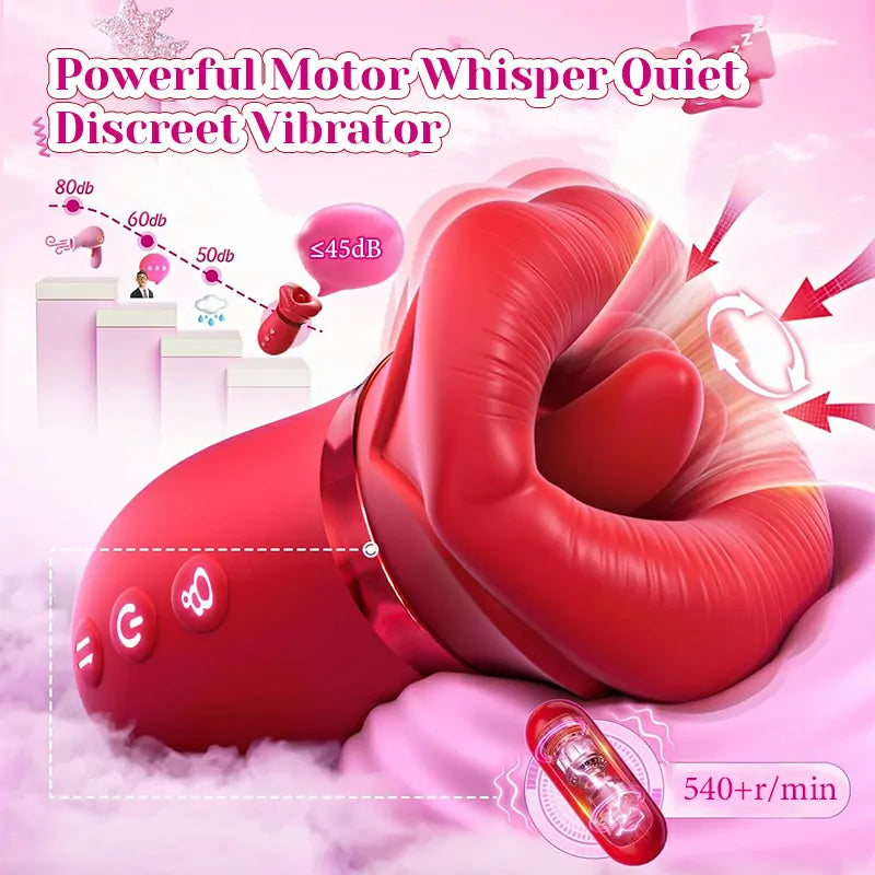 Rechargeable Silicone Vibrator Tongue Sucking Vibrator