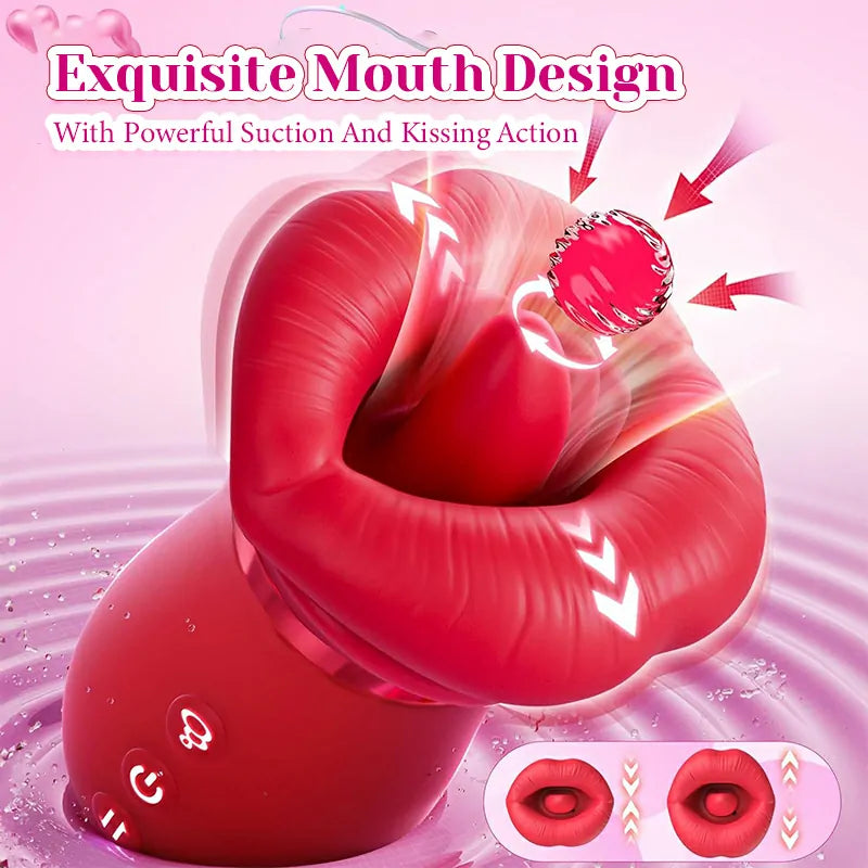 Rechargeable Silicone Vibrator Tongue Sucking Vibrator